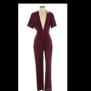 Silence and Noise Burgundy Jumpsuit